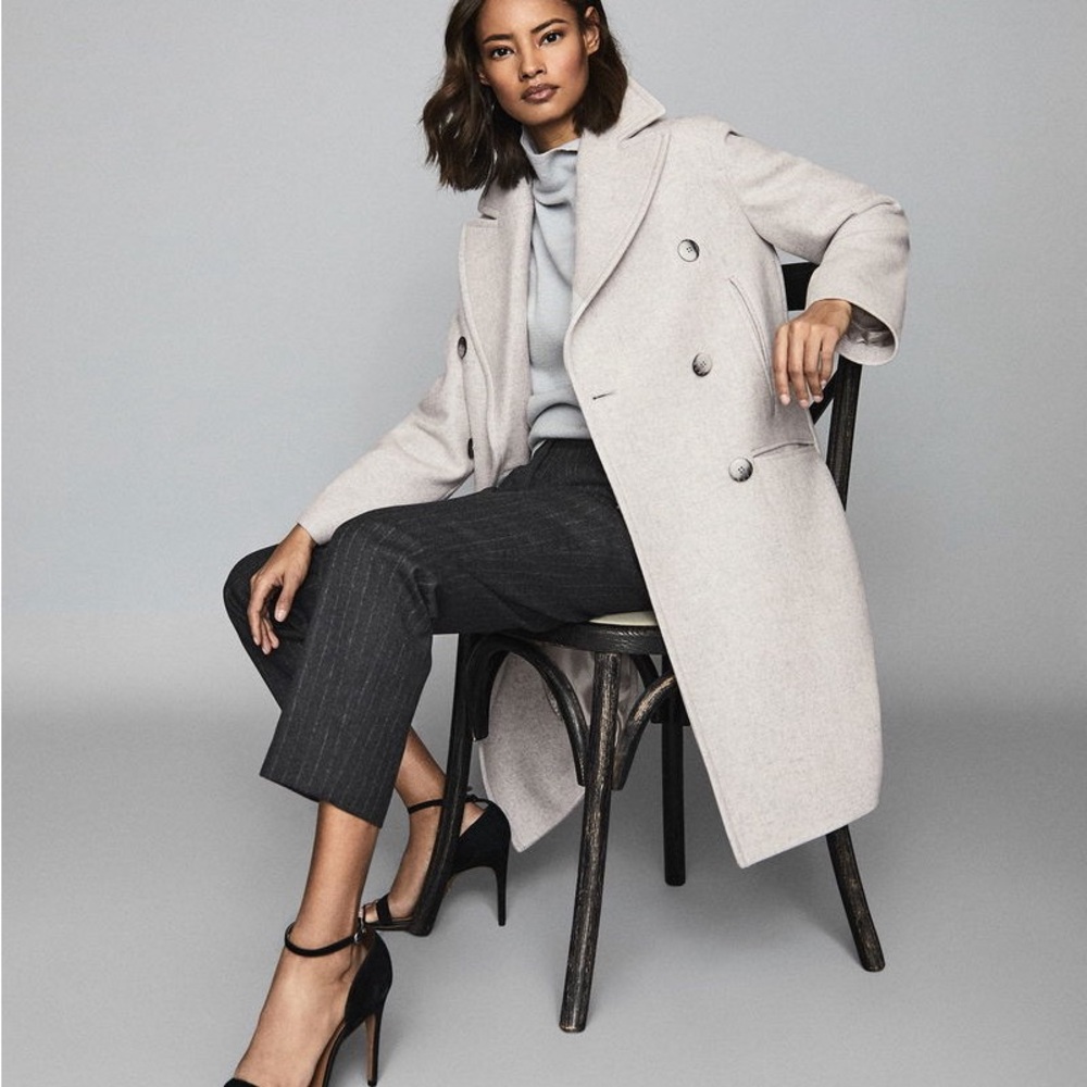Reiss Alyx Relaxed Double-Breasted Coat oversized